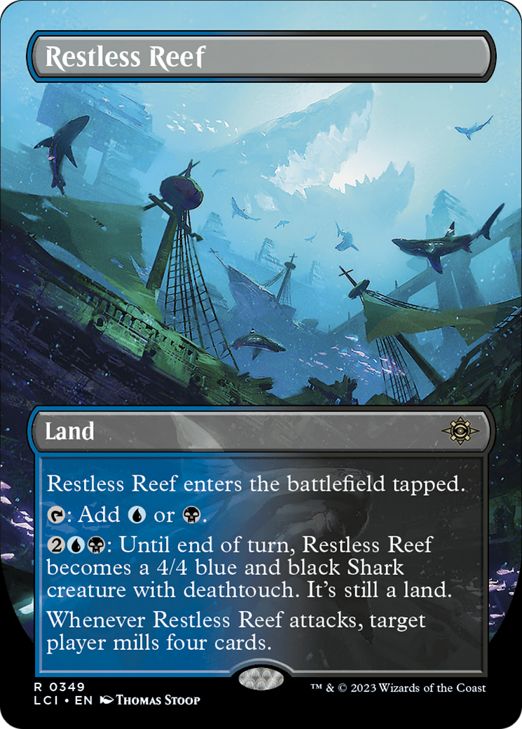 Restless Reef (Borderless) (349) Foil - The Lost Caverns of Ixalan