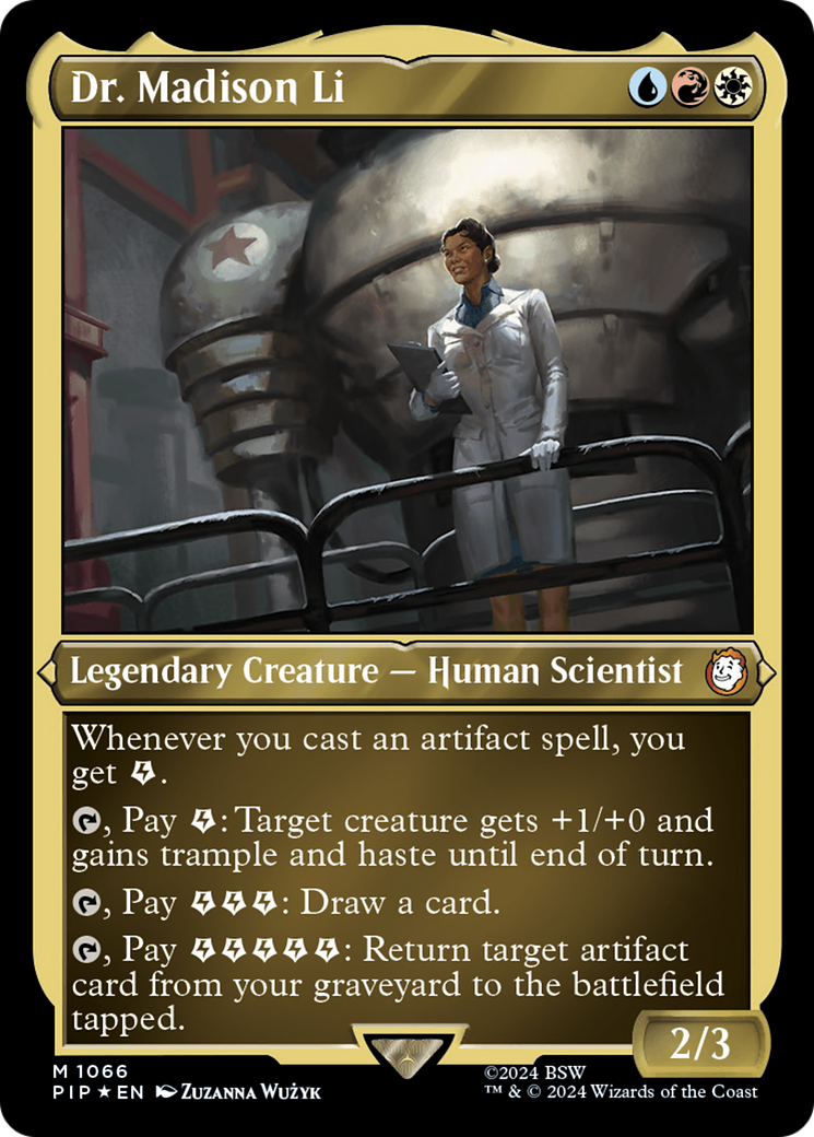 Dr. Madison Li (Display Commander) – Thick Stock (1066) Foil - Fallout