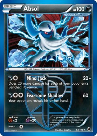 Absol (Team Plasma) (67) Holofoil - Plasma Freeze