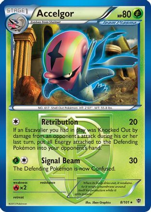 Accelgor (Team Plasma) (8) Reverse Holofoil - Plasma Blast