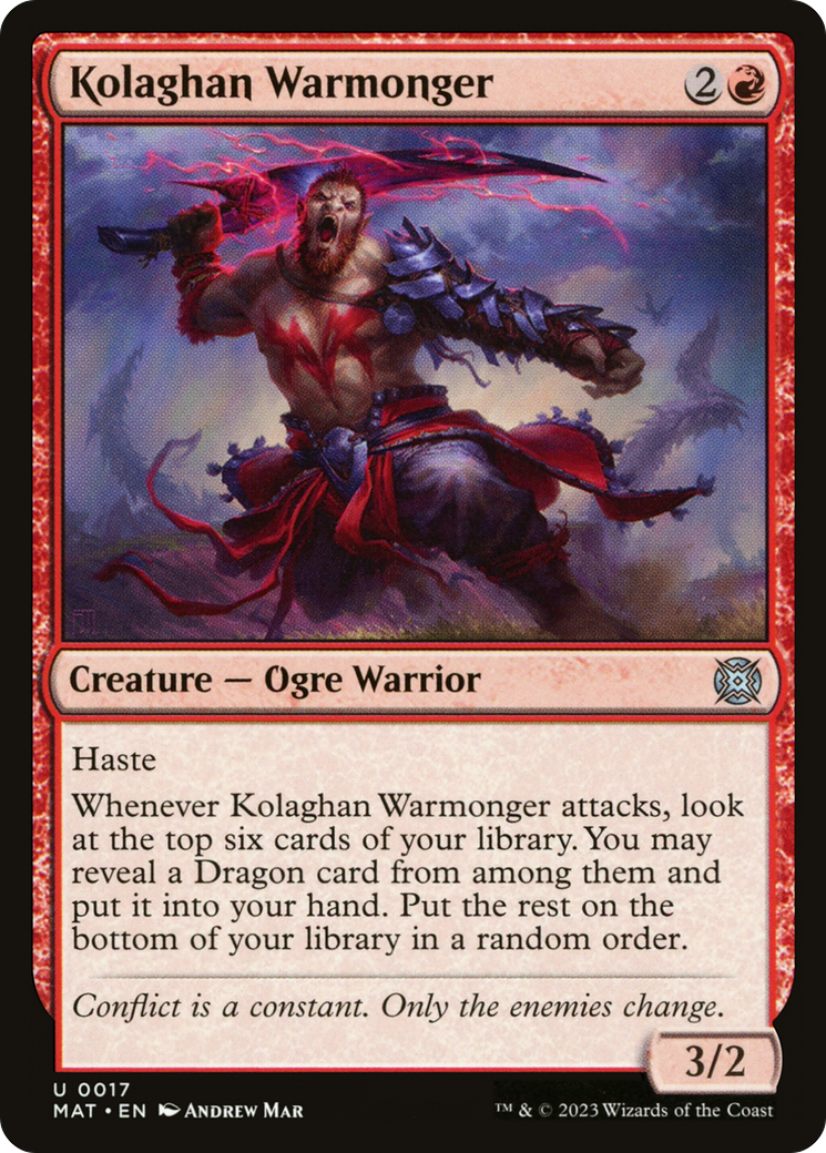 Kolaghan Warmonger (017) Foil - March of the Machine: The Aftermath