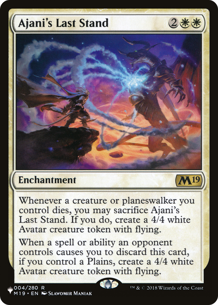 Ajani's Last Stand (M19-4) - The List