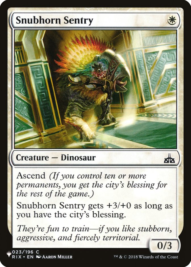 Snubhorn Sentry (RIX-23) - The List