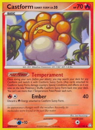 Castform Sunny Form (51) Reverse Holofoil - Legends Awakened