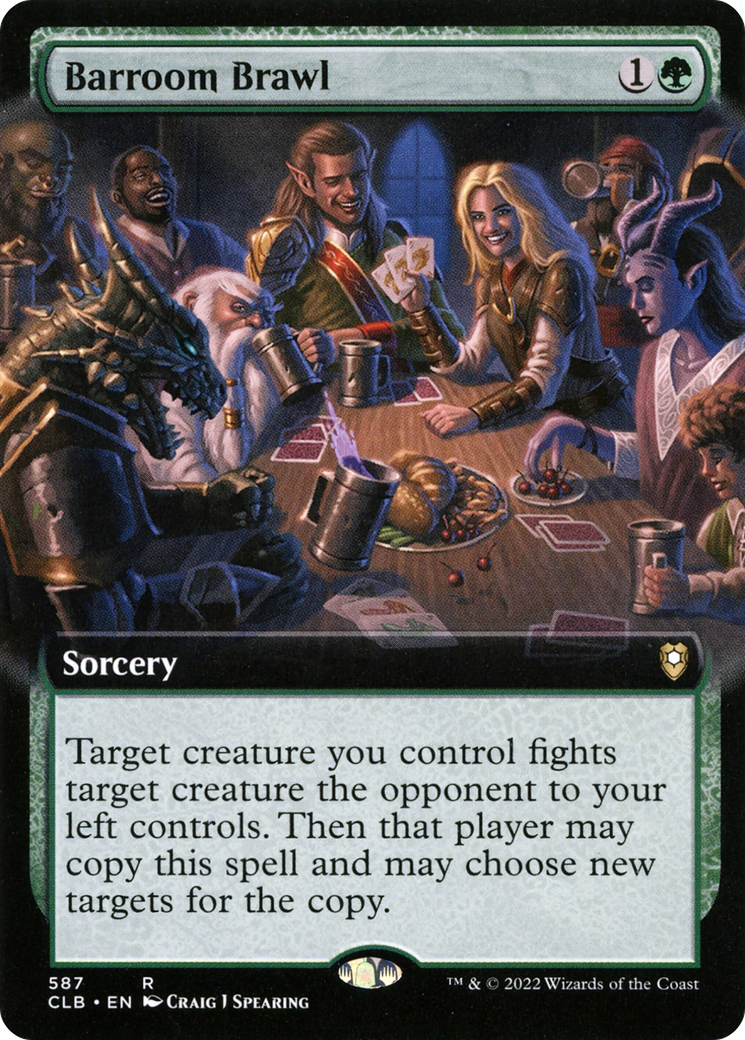 Barroom Brawl (Extended Art) (587) Foil - Commander Legends: Battle for Baldur's Gate