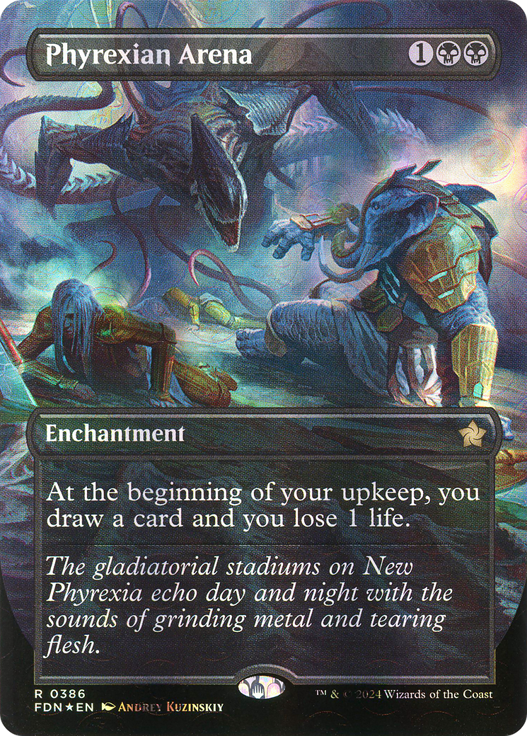 Phyrexian Arena (Borderless) (Mana Foil) (386) Foil - Foundations