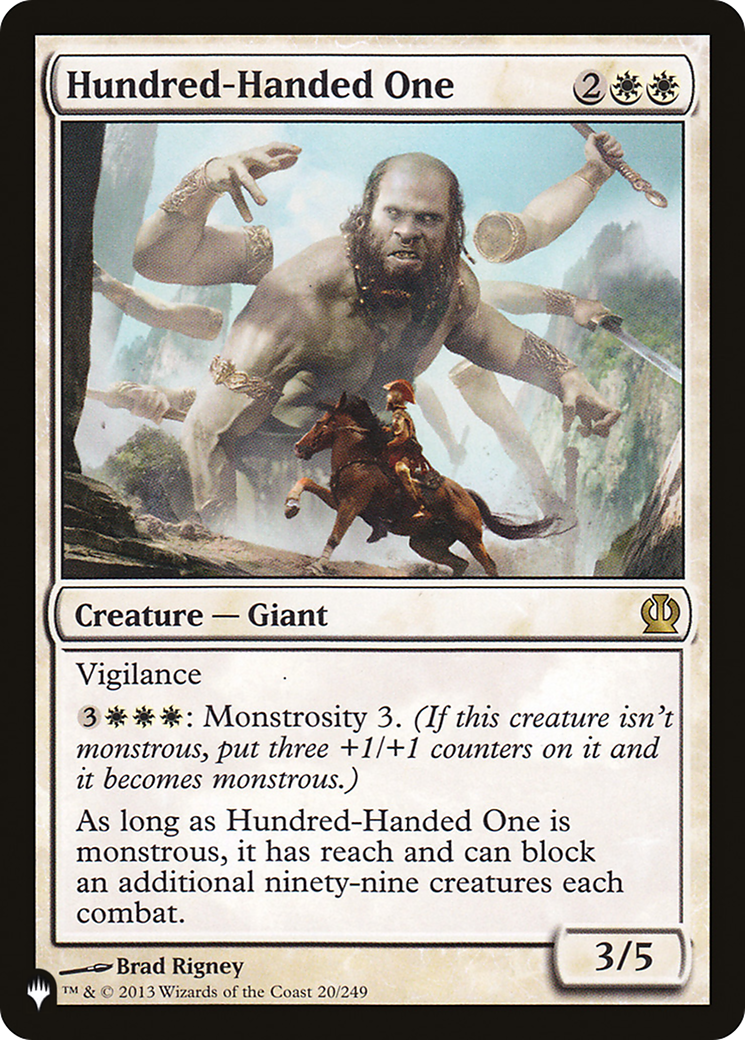 Hundred-Handed One (THS-20) - The List