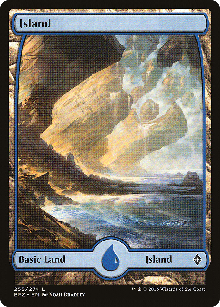 Island – Full Art (255) - Battle for Zendikar