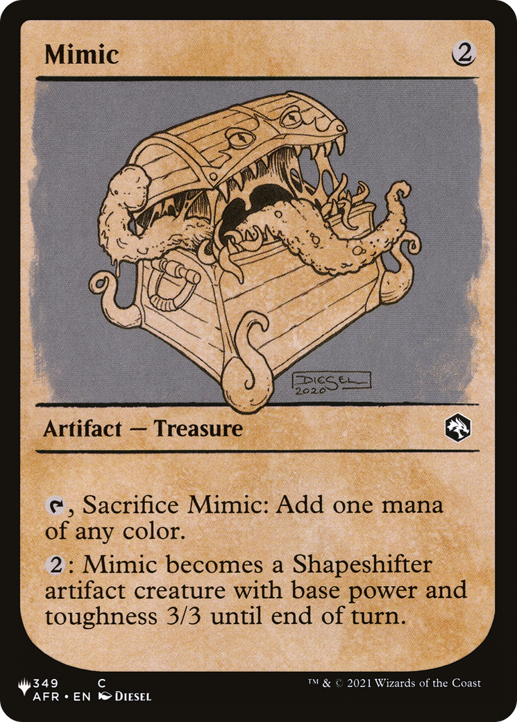 Mimic (AFR-349) - The List