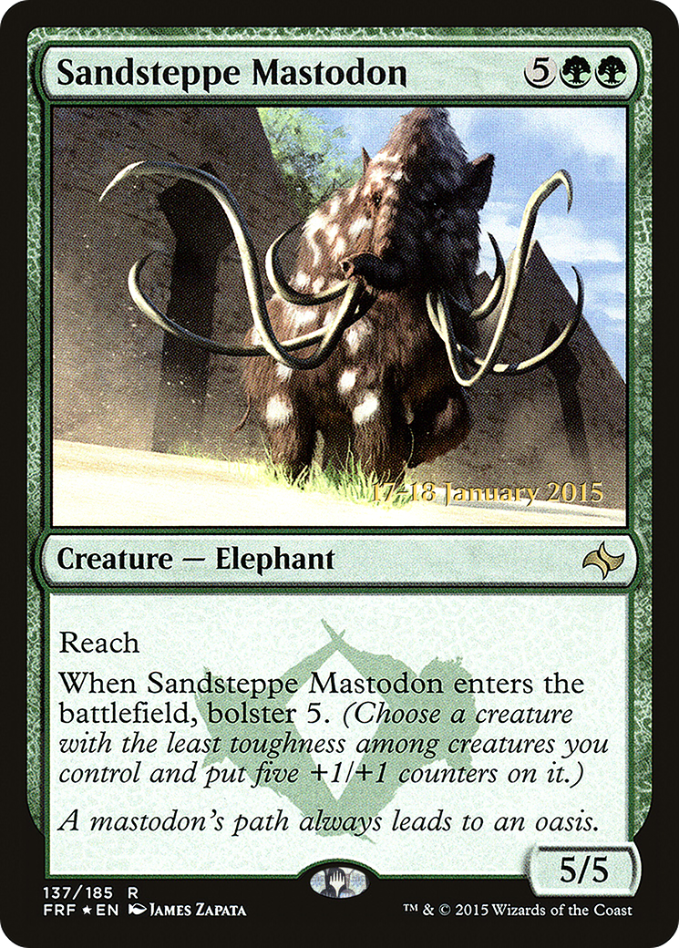 Sandsteppe Mastodon (137s) Foil - Fate Reforged Promos