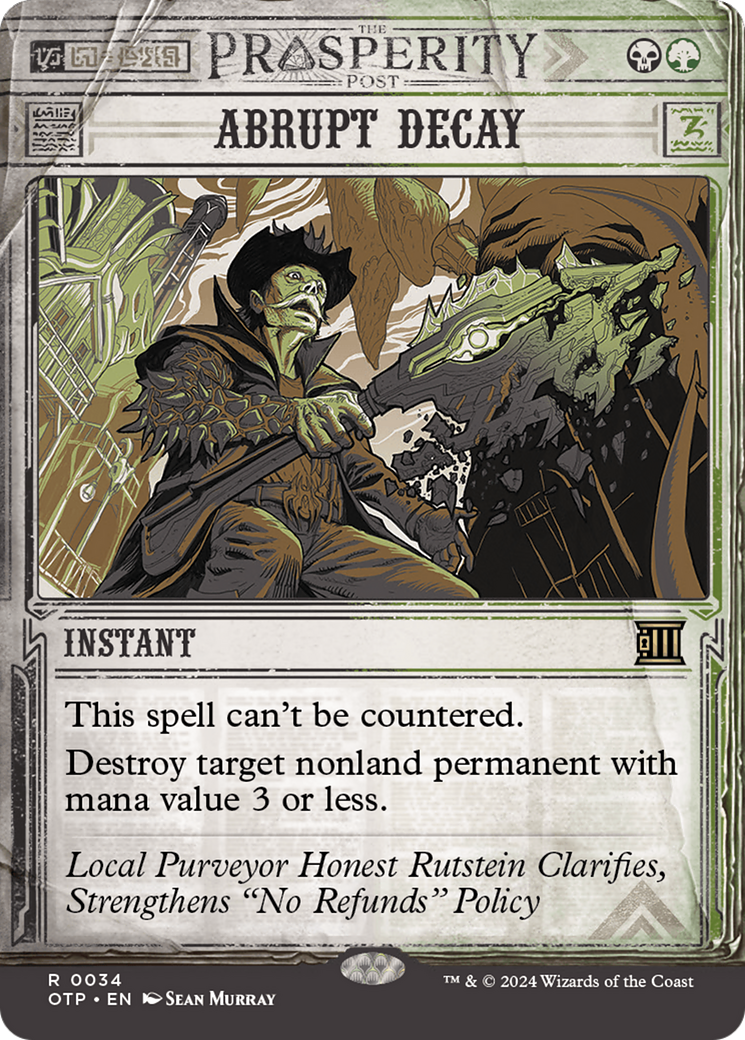 Abrupt Decay (Showcase) (034) Foil - Breaking News