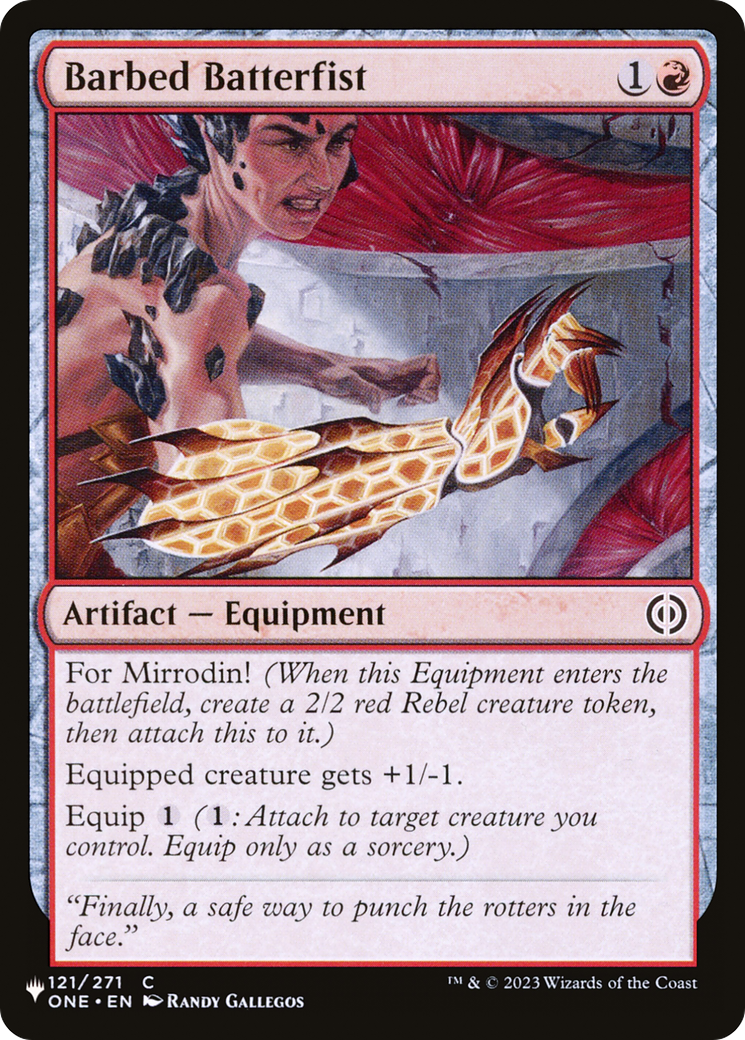 Barbed Batterfist (ONE-121) - The List