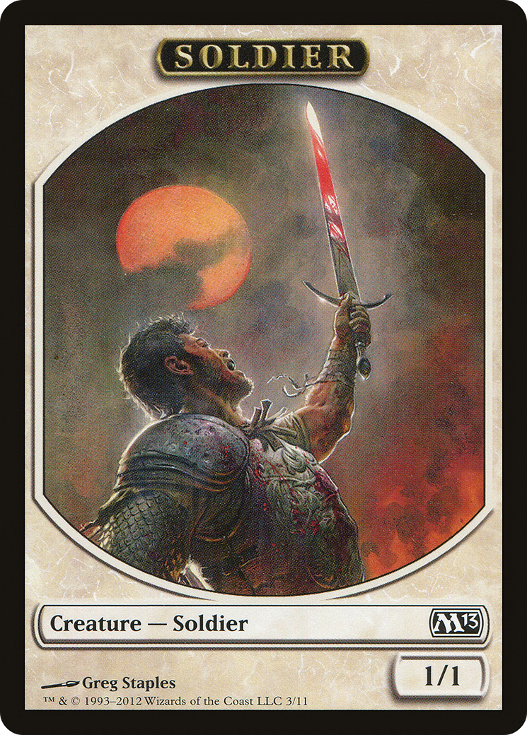 Soldier Token (003) - Magic 2013 Tokens