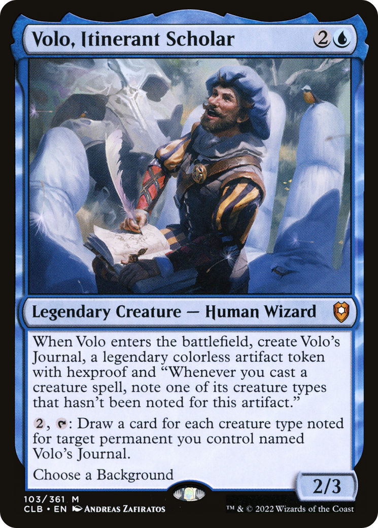Volo, Itinerant Scholar (103) Foil - Commander Legends: Battle for Baldur's Gate