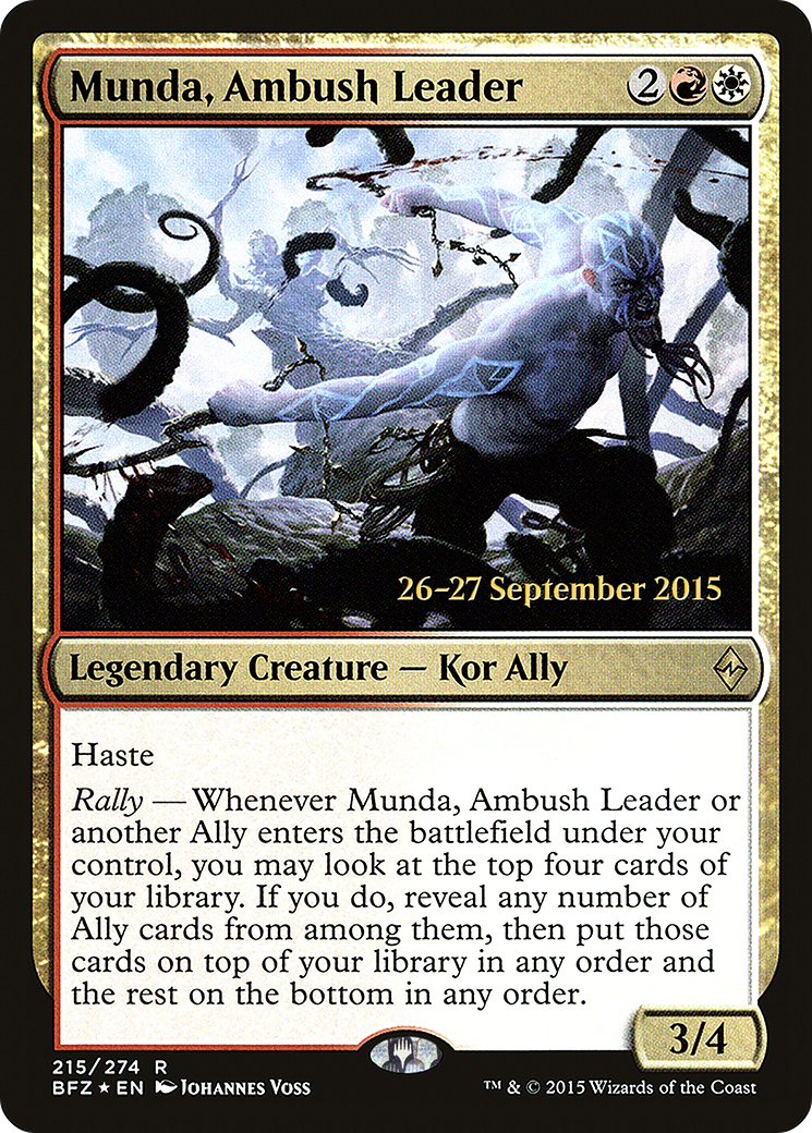 Munda, Ambush Leader (215) Foil - Battle for Zendikar Promos