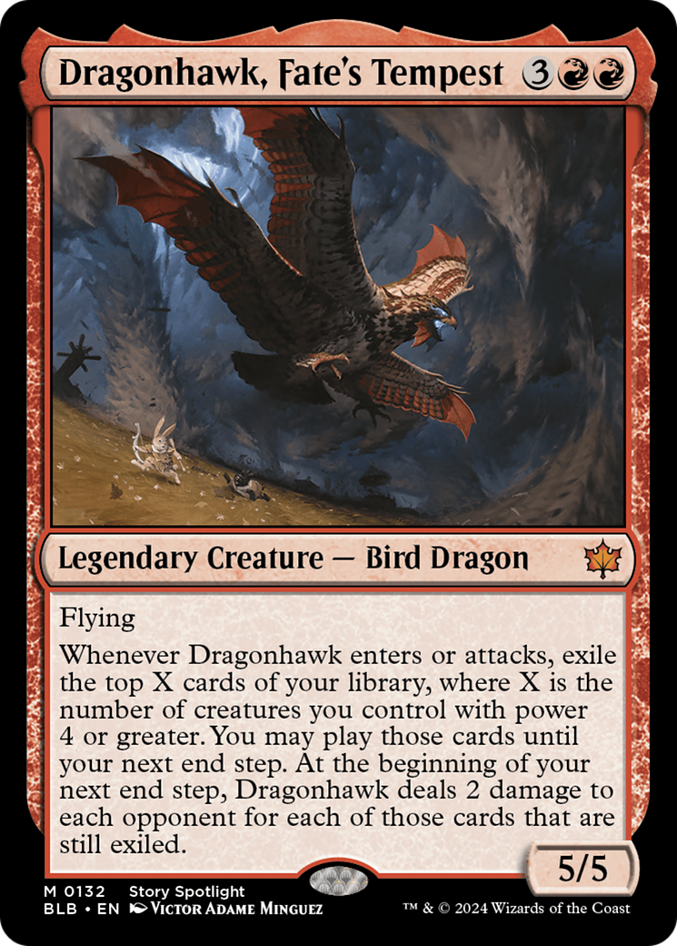 Dragonhawk, Fate's Tempest (132) Foil - Bloomburrow