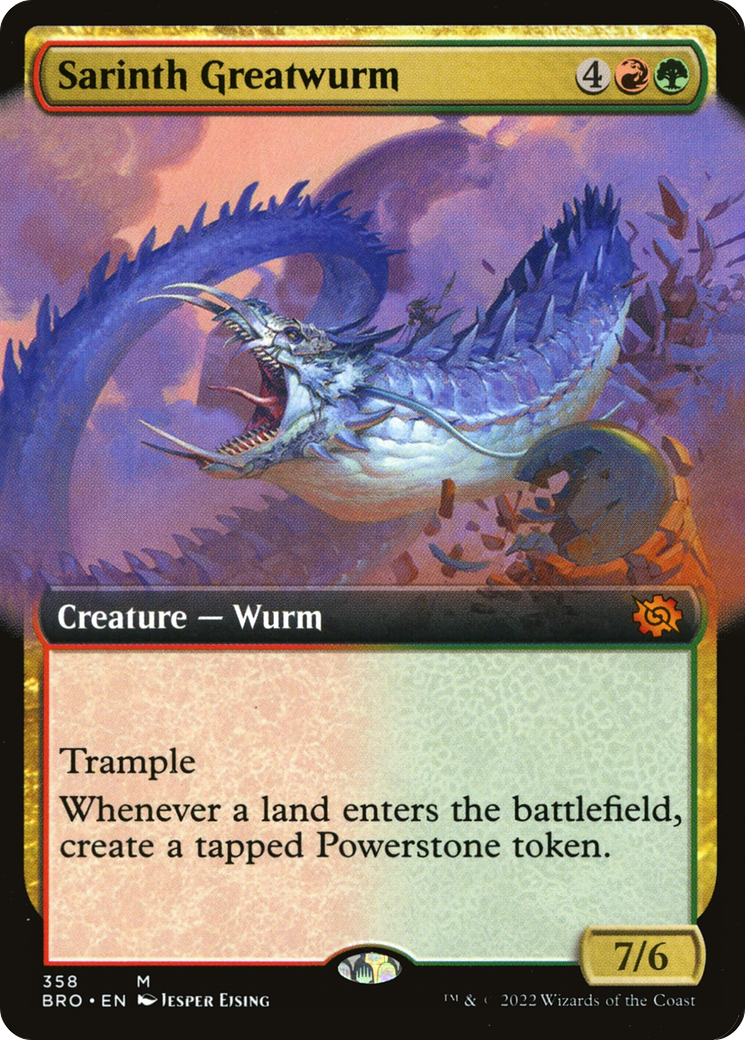 Sarinth Greatwurm (Extended Art) (358) Foil - The Brothers' War