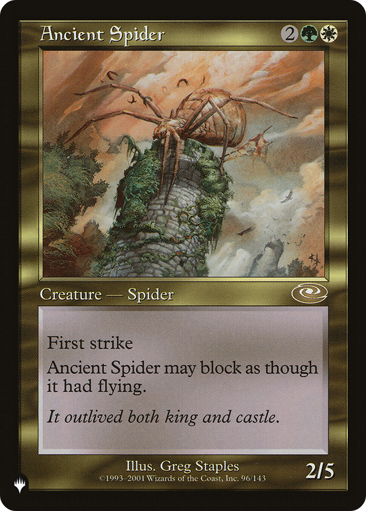 Ancient Spider (Retro) (PLS-96) - The List