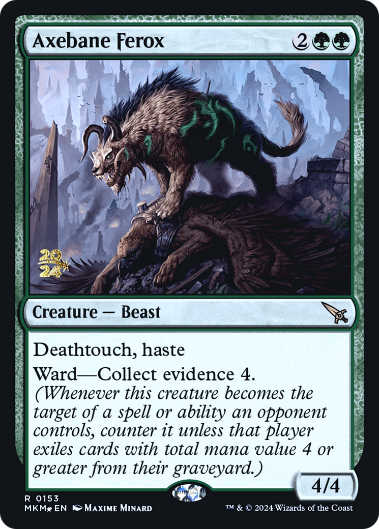 Axebane Ferox (153) Foil - Murders at Karlov Manor Promos