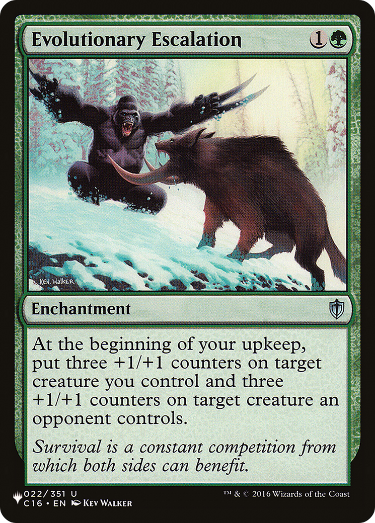 Evolutionary Escalation (C16-22) - The List