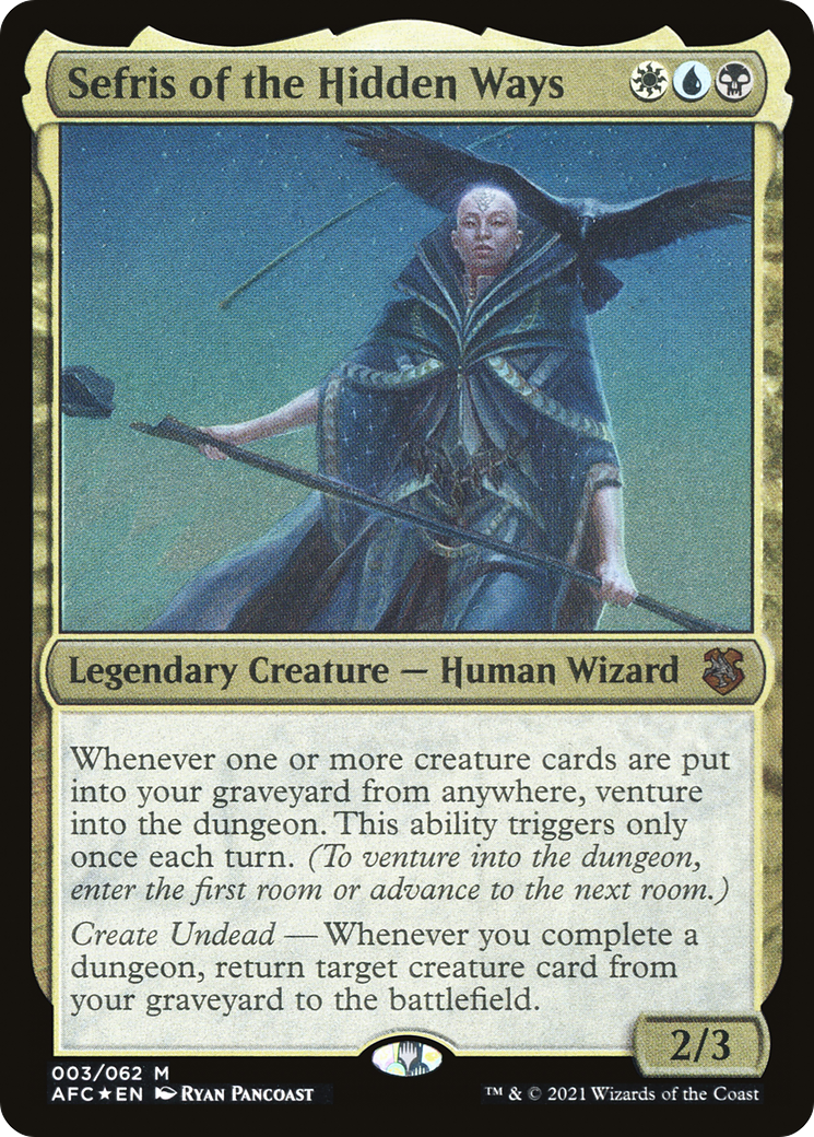 Sefris of the Hidden Ways (Display Commander) – Thick Stock (003) Etched - Forgotten Realms Commander Display Commanders