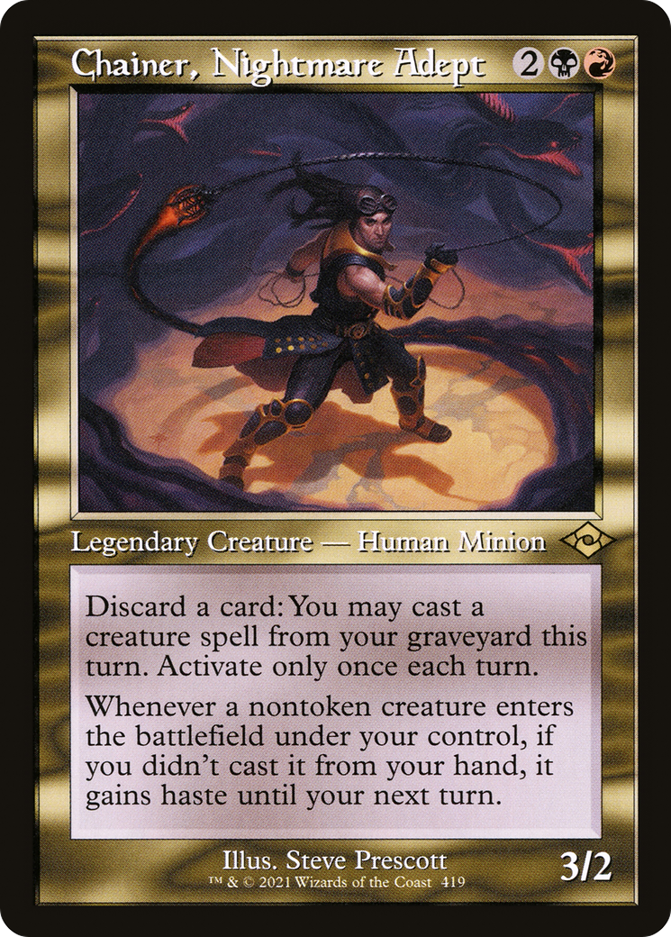 Chainer, Nightmare Adept (Retro) (419) Foil - Modern Horizons 2