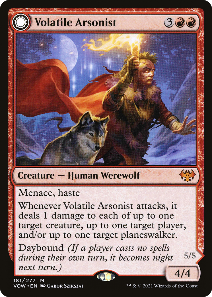 Volatile Arsonist // Dire-Strain Anarchist (181) - Innistrad: Crimson Vow