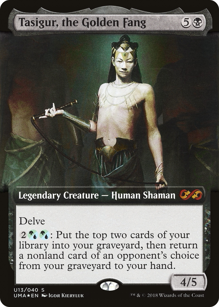 Tasigur, the Golden Fang (Extended Art) (U13) Foil - Ultimate Box Topper