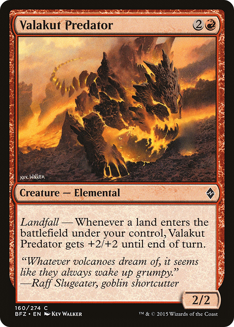 Valakut Predator (160) Foil - Battle for Zendikar