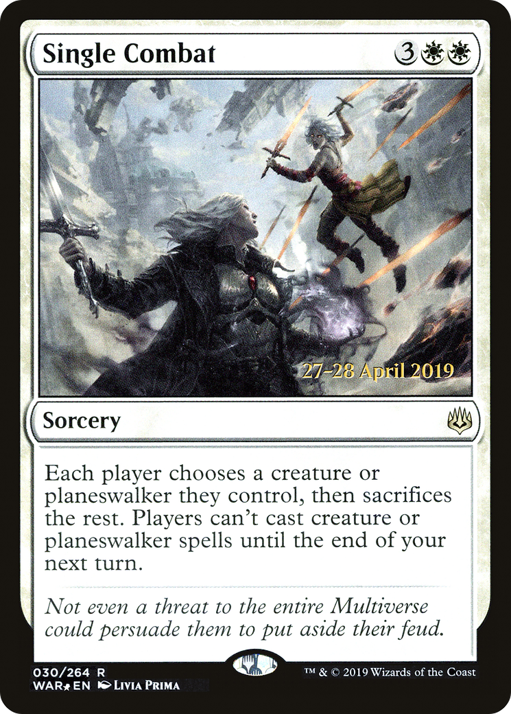 Single Combat (30s) Foil - War of the Spark Promos