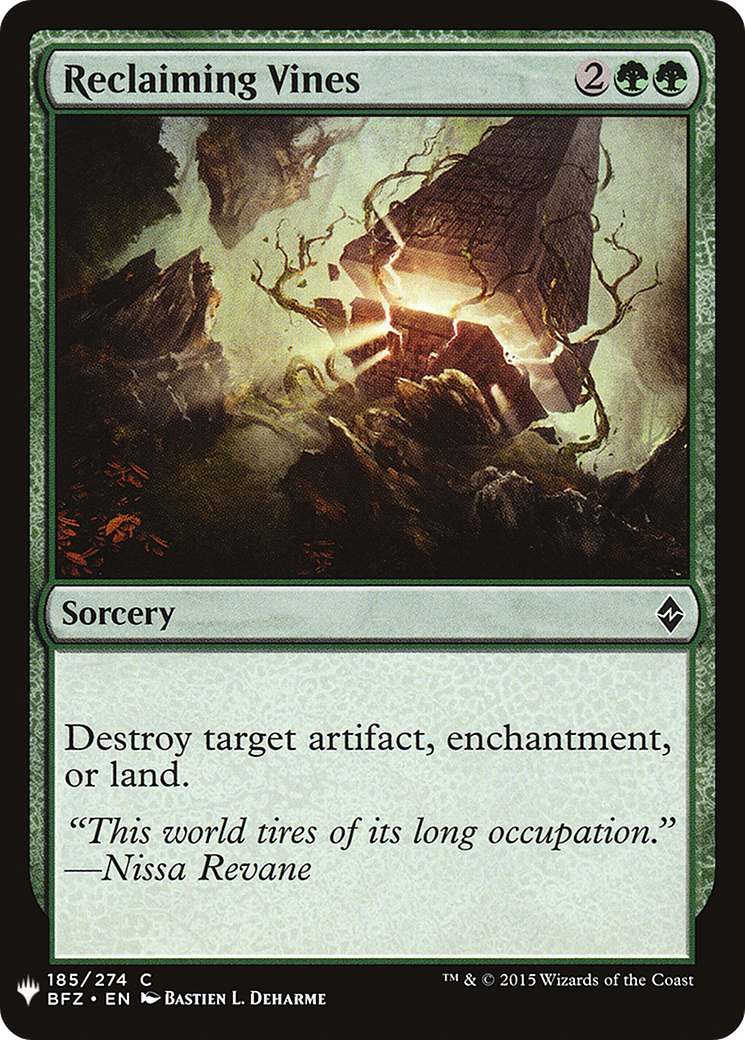 Reclaiming Vines (BFZ-185) - The List