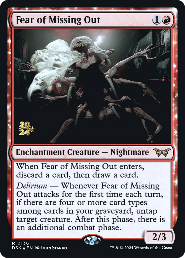 Fear of Missing Out (136) Foil - Duskmourn: House of Horror Promos