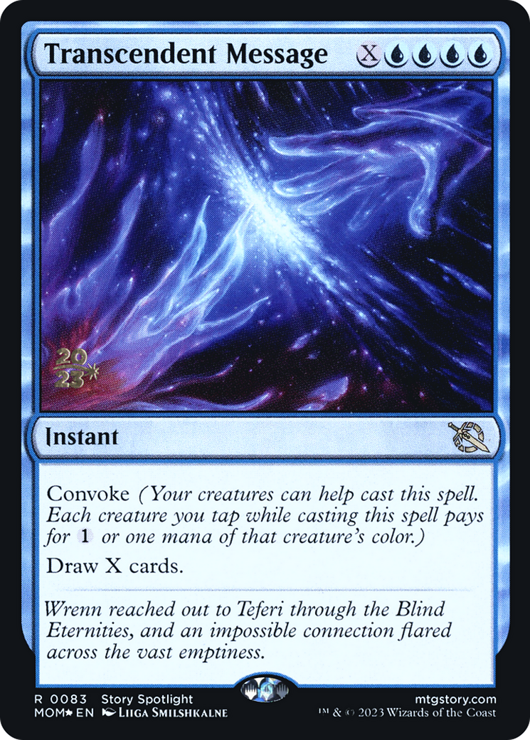 Transcendent Message (083) Foil - March of the Machine Promos