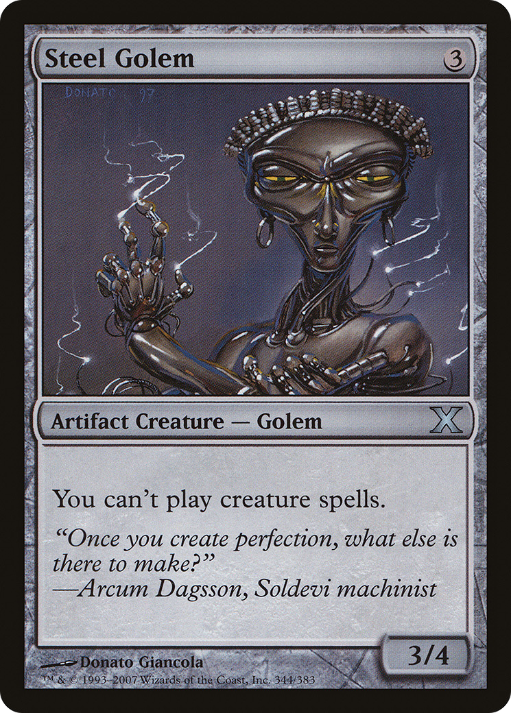 Steel Golem (344) Foil - Tenth Edition