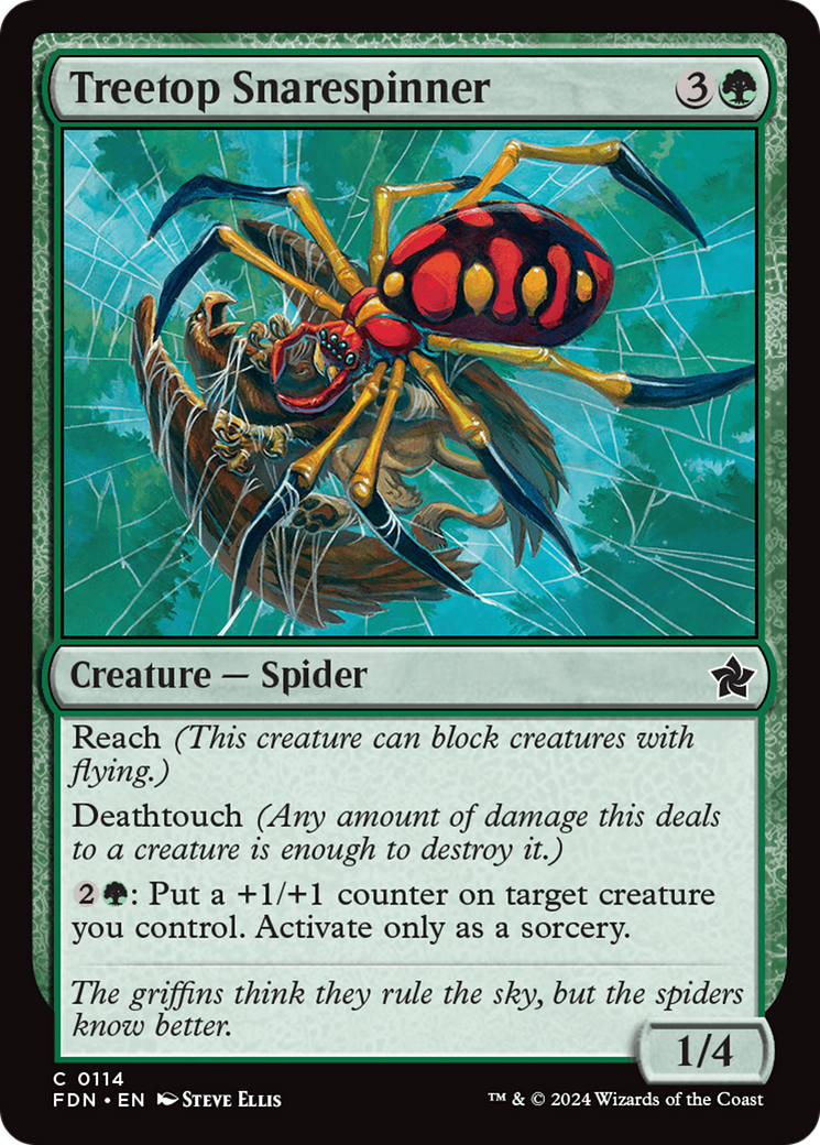 Treetop Snarespinner (114) Foil - Foundations