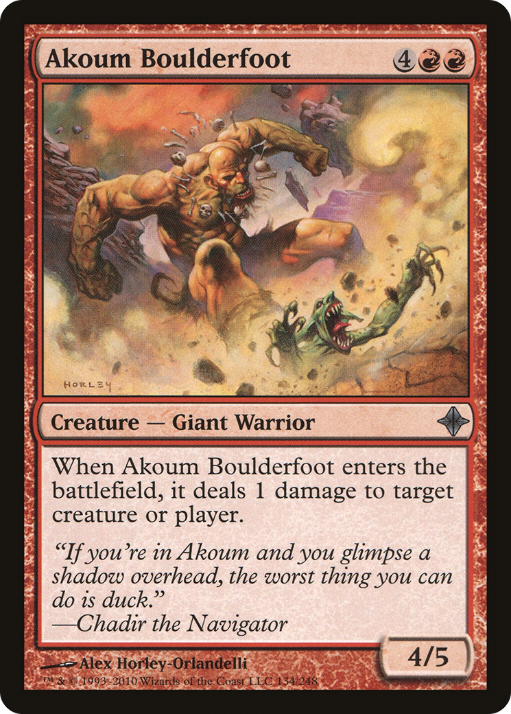 Akoum Boulderfoot (134) Foil - Rise of the Eldrazi