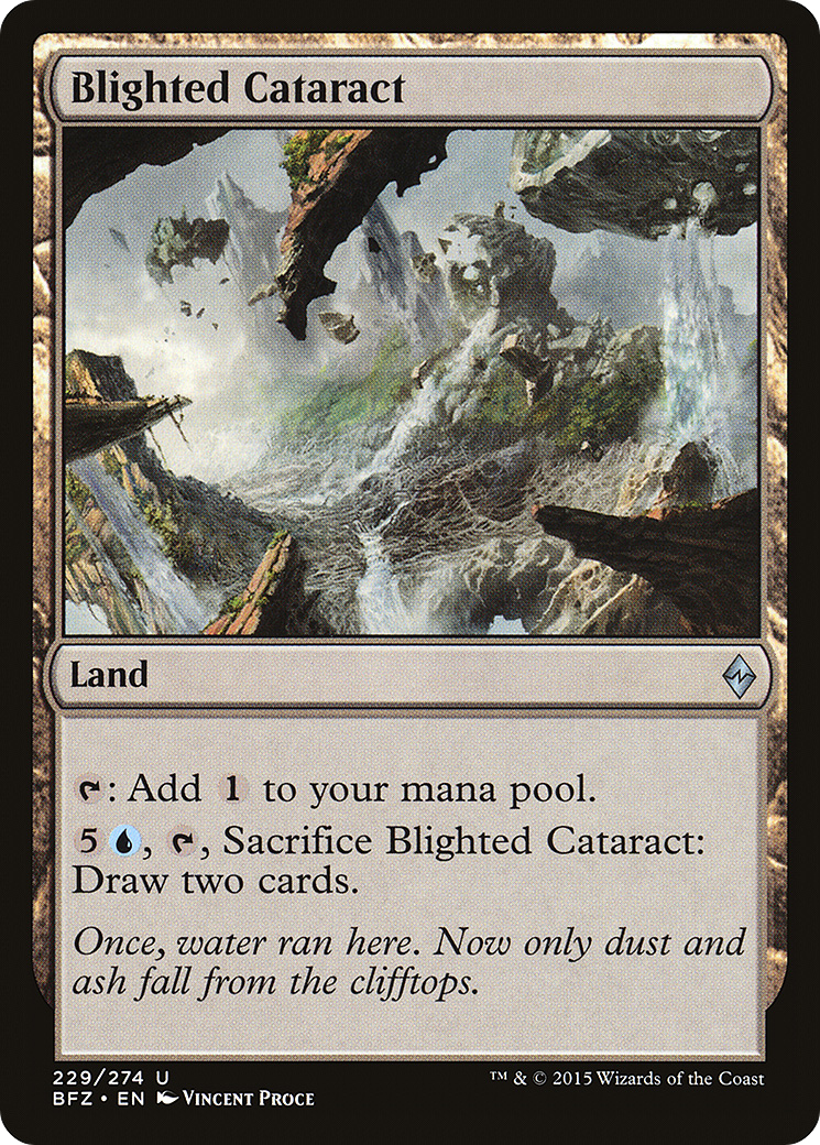 Blighted Cataract (229) Foil - Battle for Zendikar