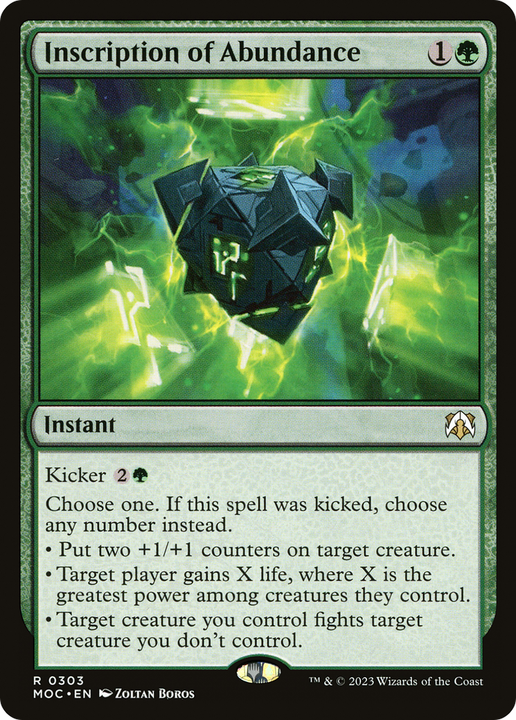 Inscription of Abundance (303) - March of the Machine Commander