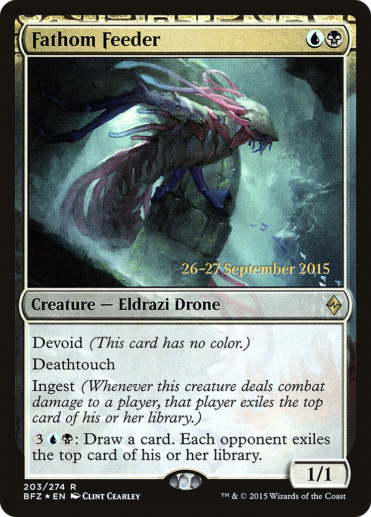 Fathom Feeder (203) Foil - Battle for Zendikar Promos