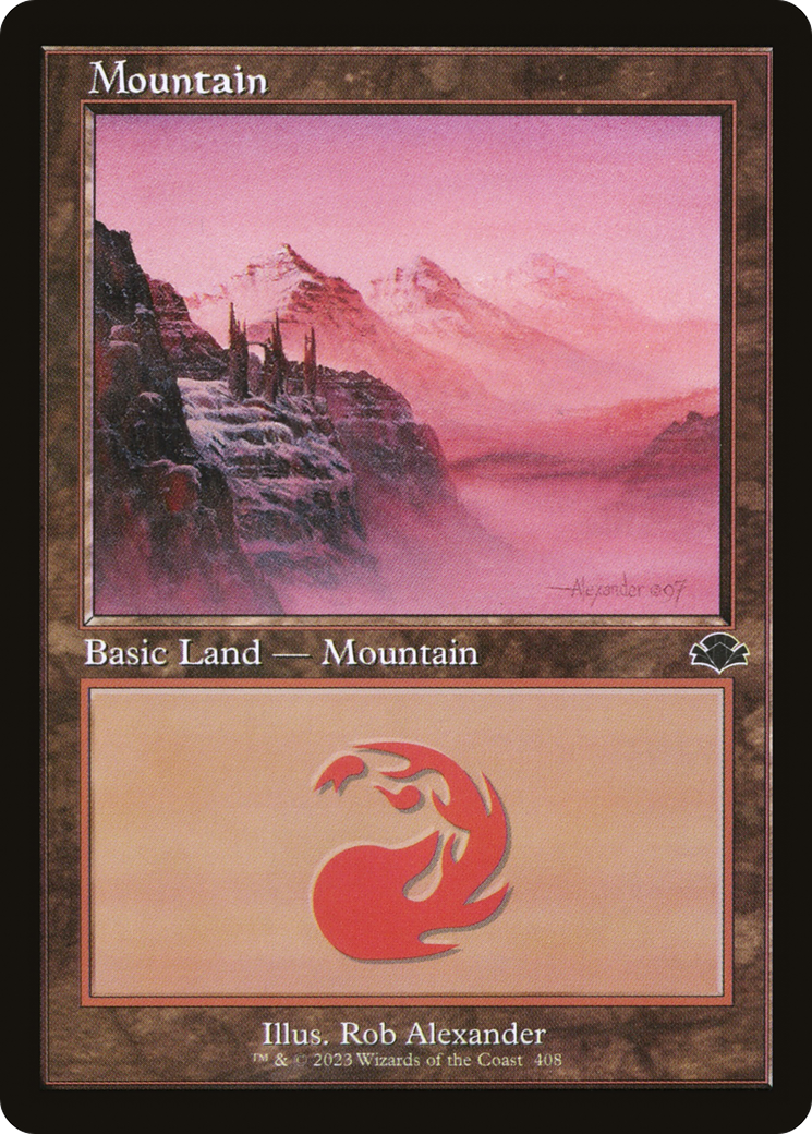 Mountain (Retro) (408) Foil - Dominaria Remastered