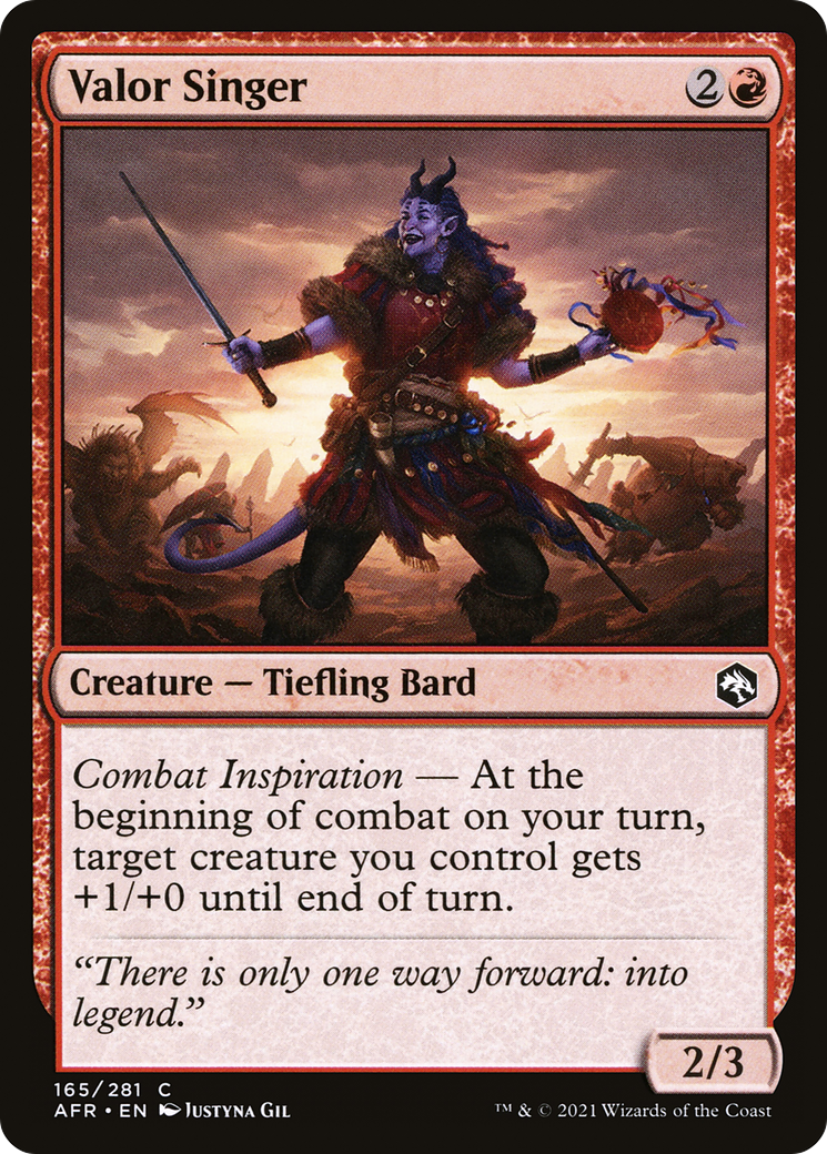 Valor Singer (165) Foil - Adventures in the Forgotten Realms