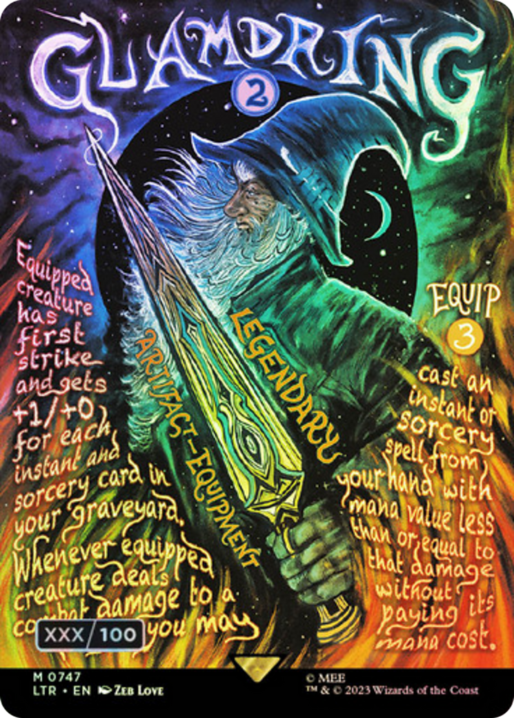 Glamdring (Borderless Poster) (Serial Numbered) (747) Foil - The Lord of the Rings: Tales of Middle-earth