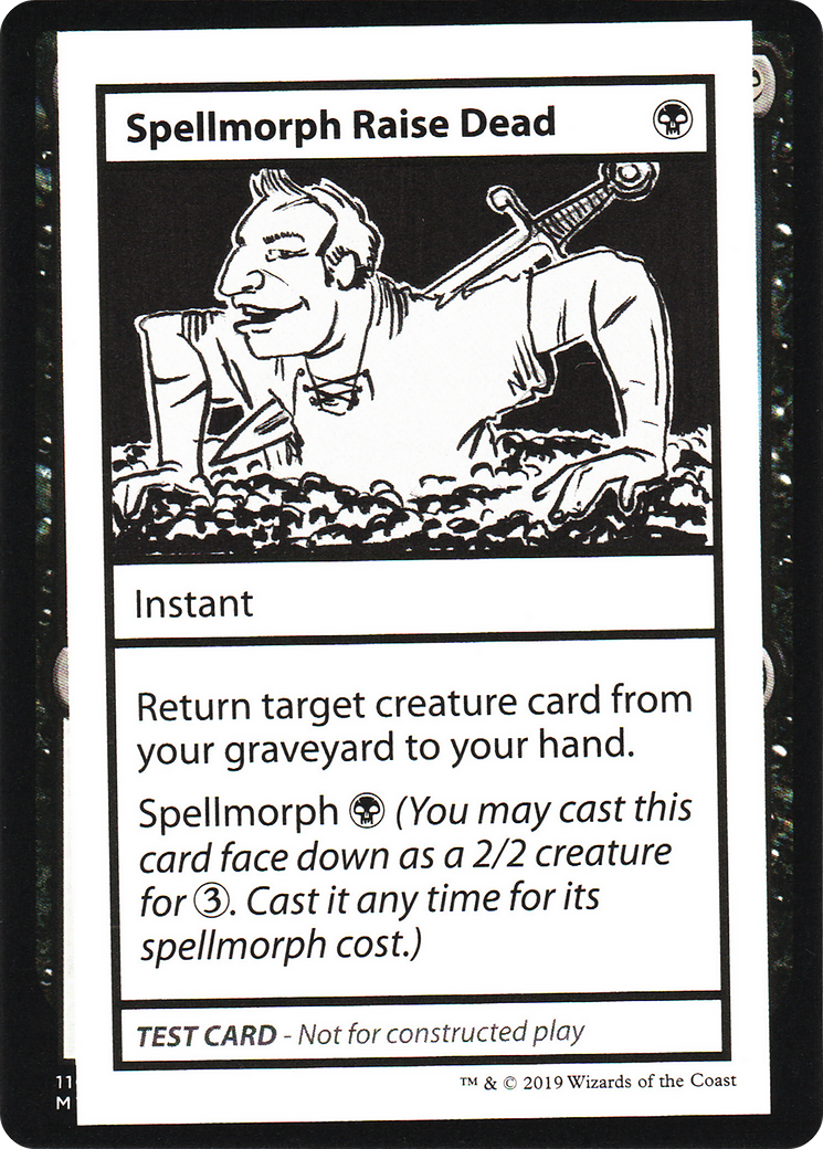 Spellmorph Raise Dead (No PW Symbol) - Mystery Booster Playtest Cards 2021
