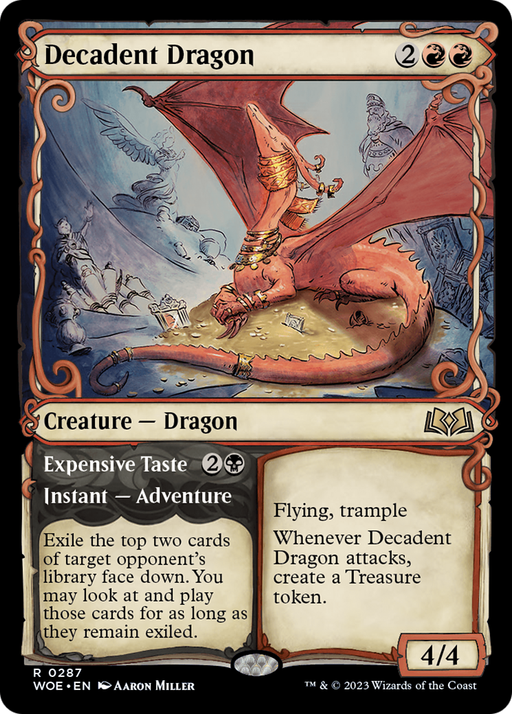 Decadent Dragon (Showcase) (287) Foil - Wilds of Eldraine