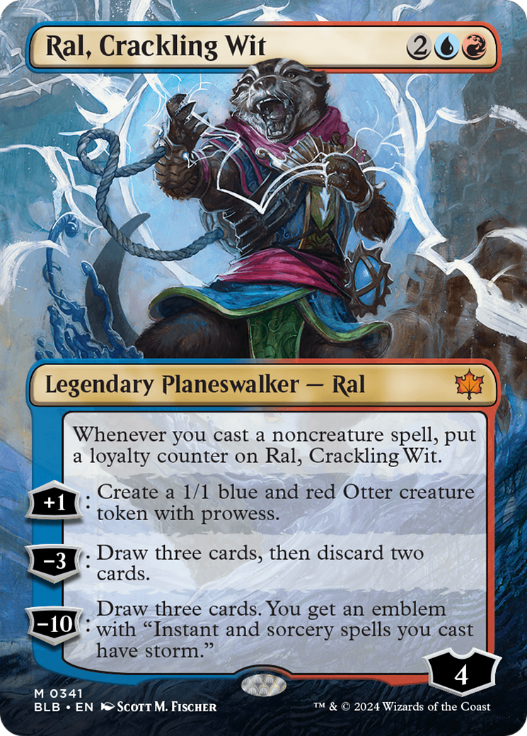 Ral, Crackling Wit (Borderless) (341) - Bloomburrow