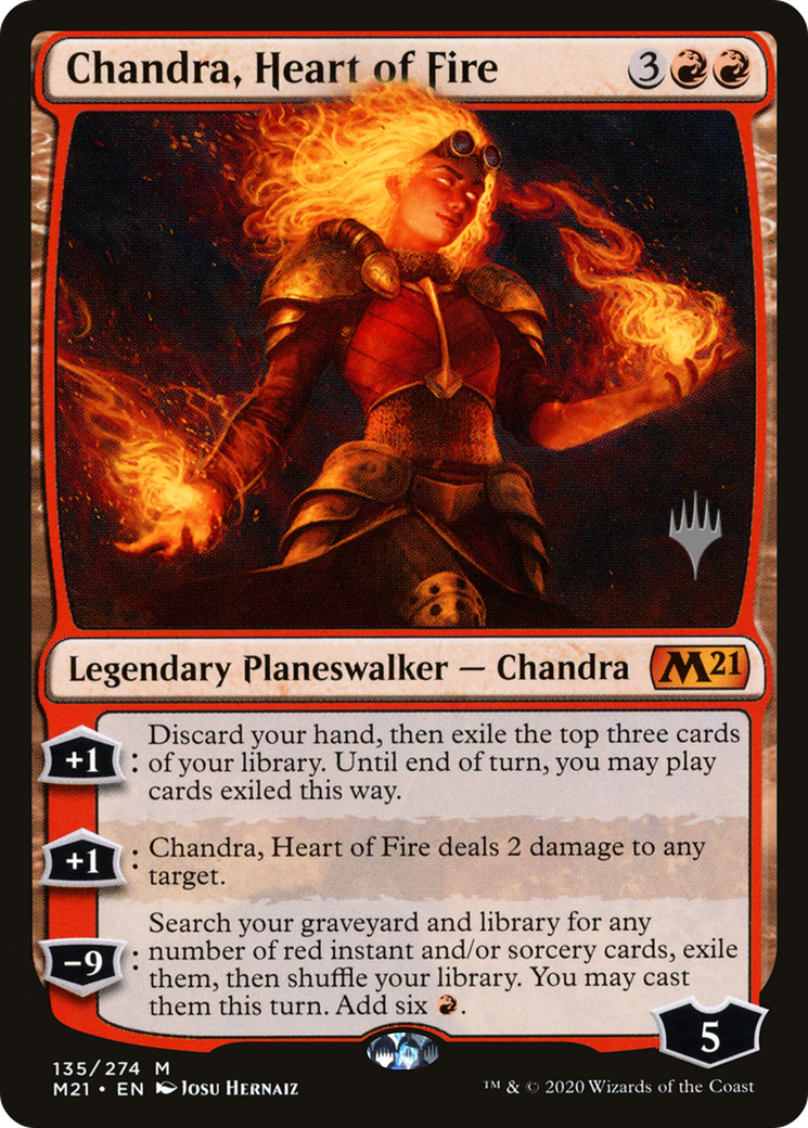 Chandra, Heart of Fire (135p) Foil - Core Set 2021 Promos