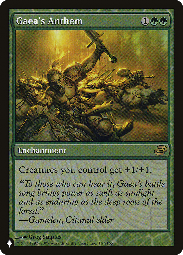Gaea's Anthem (PLC-147) - The List