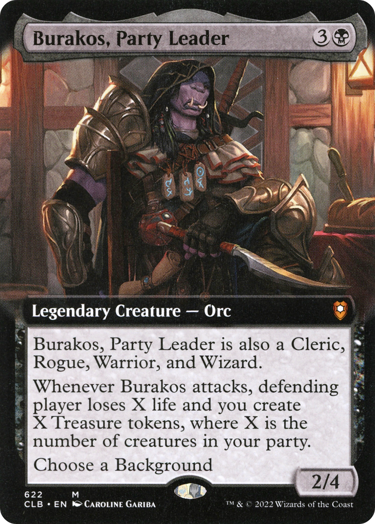 Burakos, Party Leader (Extended Art) (622) Foil - Commander Legends: Battle for Baldur's Gate