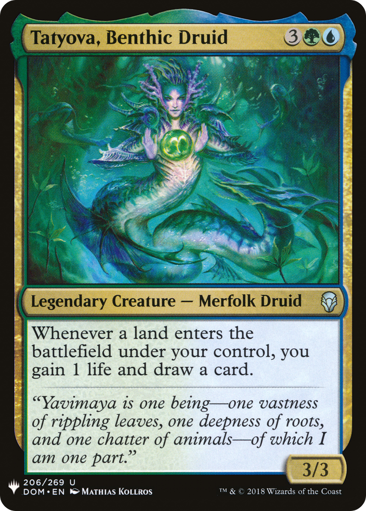 Tatyova, Benthic Druid (DOM-206) - The List