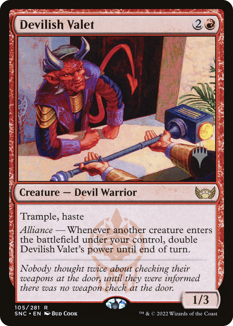 Devilish Valet (105p) Foil - Streets of New Capenna Promos